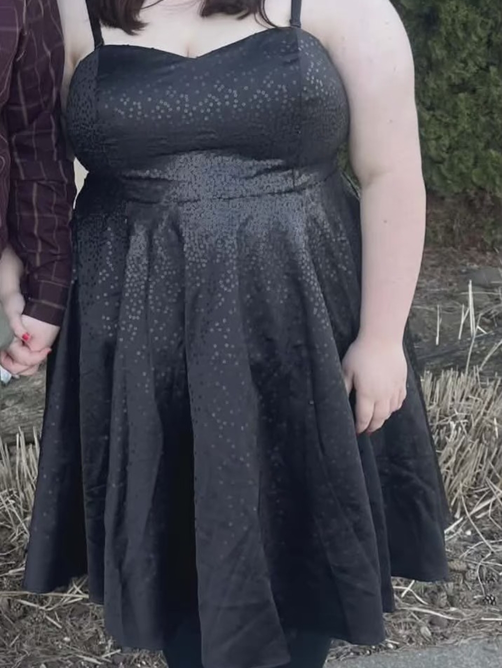 Torrid Black Sparkle Semi Formal Dress With Pockets